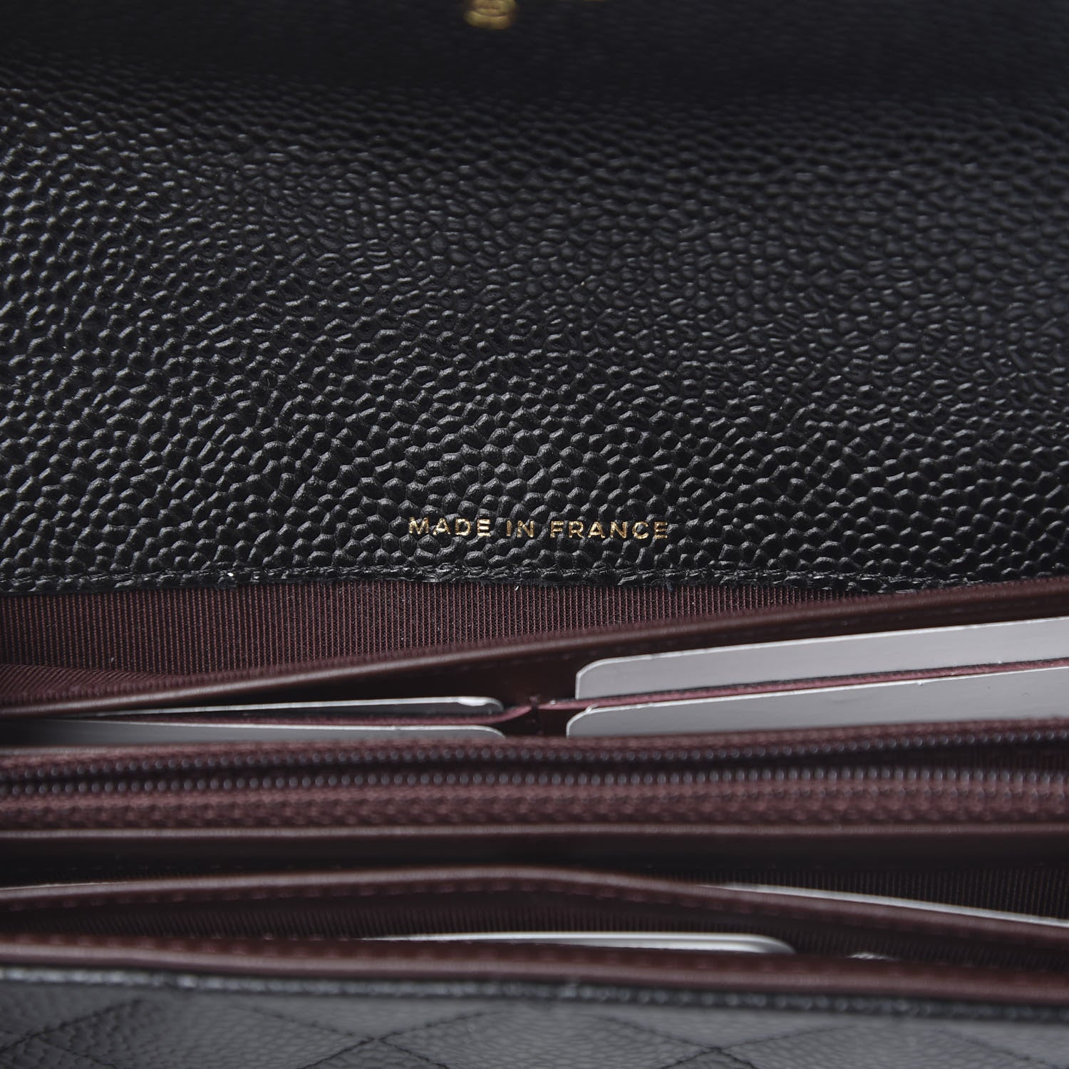 Chanel Caviar Quilted Large Gusset Flap Wallet Black 7 of 9