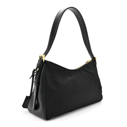 Prada Re-Nylon Vitello Large Aimee Shoulder Bag Black 3 of 9
