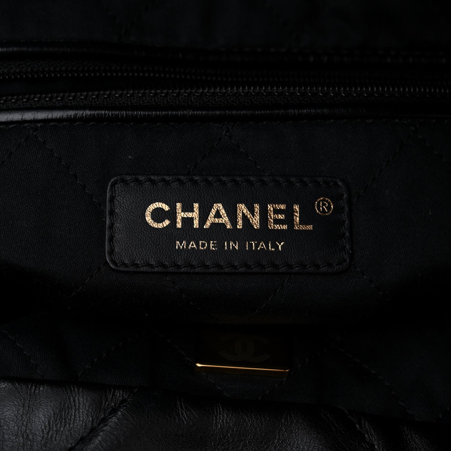 Chanel Shiny Calfskin Quilted Small Chanel 22 Black 6 of 10