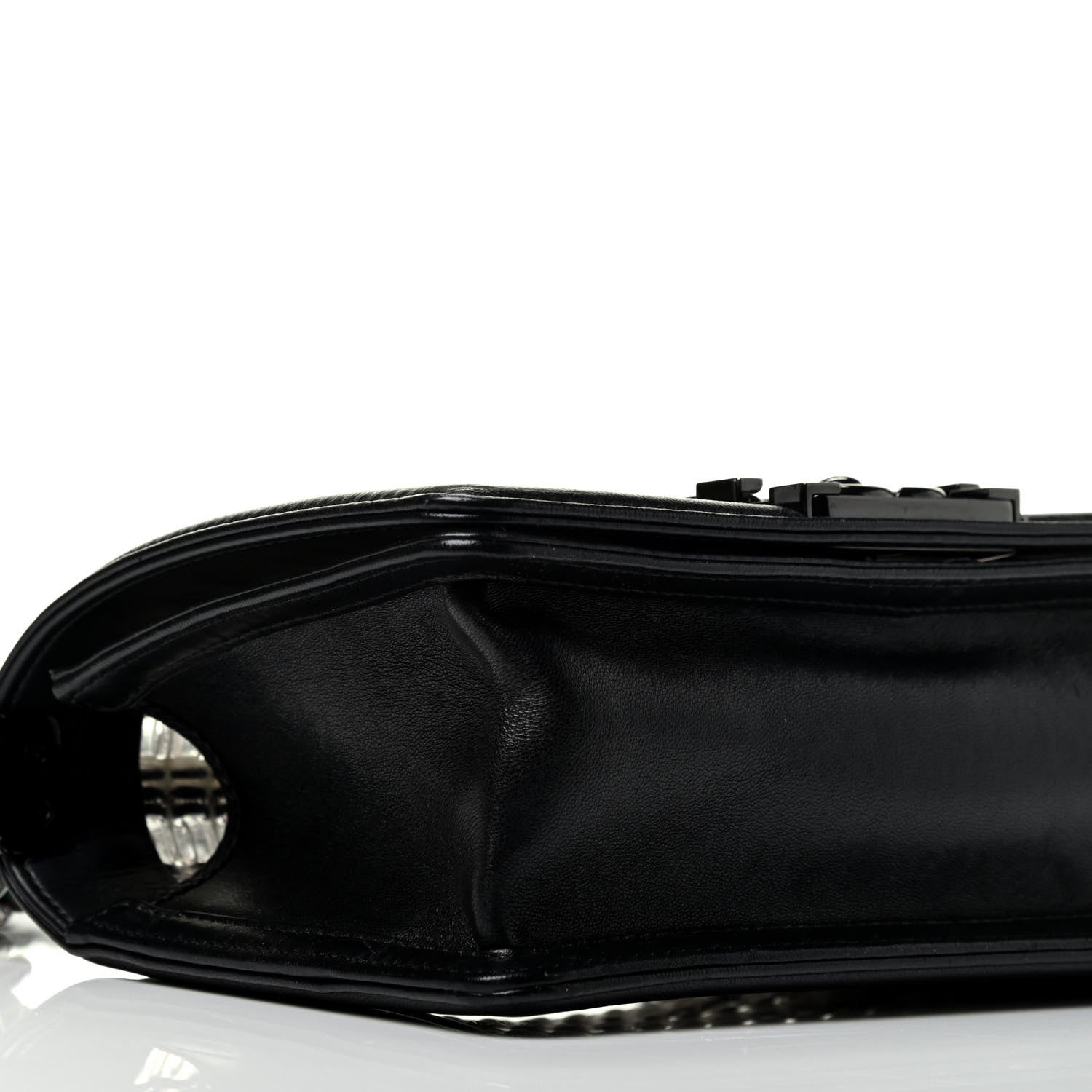 Chanel Lambskin PVC Thread Woven Small Boy Flap Black 8 of 9