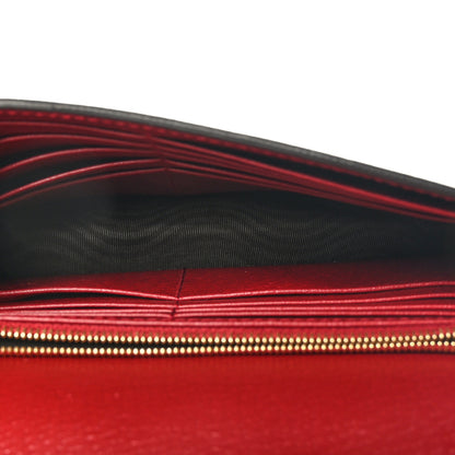 Gucci GG Supreme Monogram Tian Chain Wallet Beige Multicolor Red 5 of 8