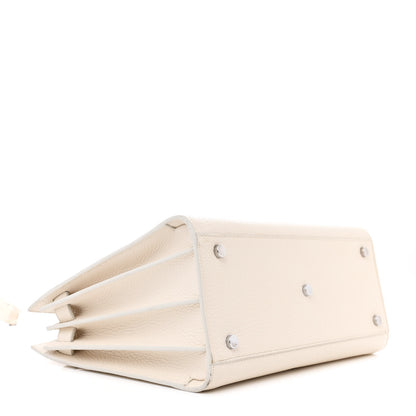 Saint Laurent Grained Calfskin Small Sac De Jour Dove White 4 of 15
