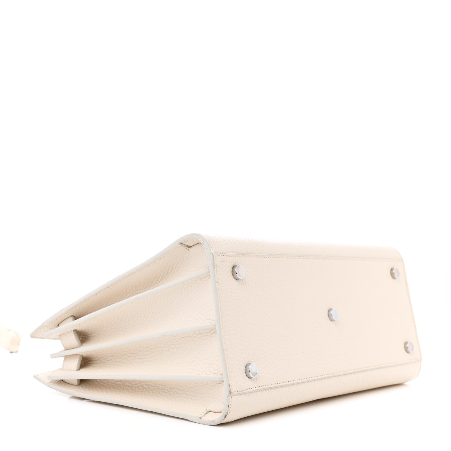 Saint Laurent Grained Calfskin Small Sac De Jour Dove White 4 of 15