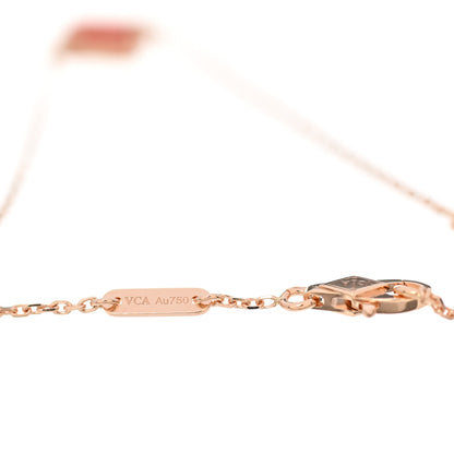 Van Cleef & Arpels 18K Rose Gold Carnelian Sweet Alhambra Bracelet 4 of 6
