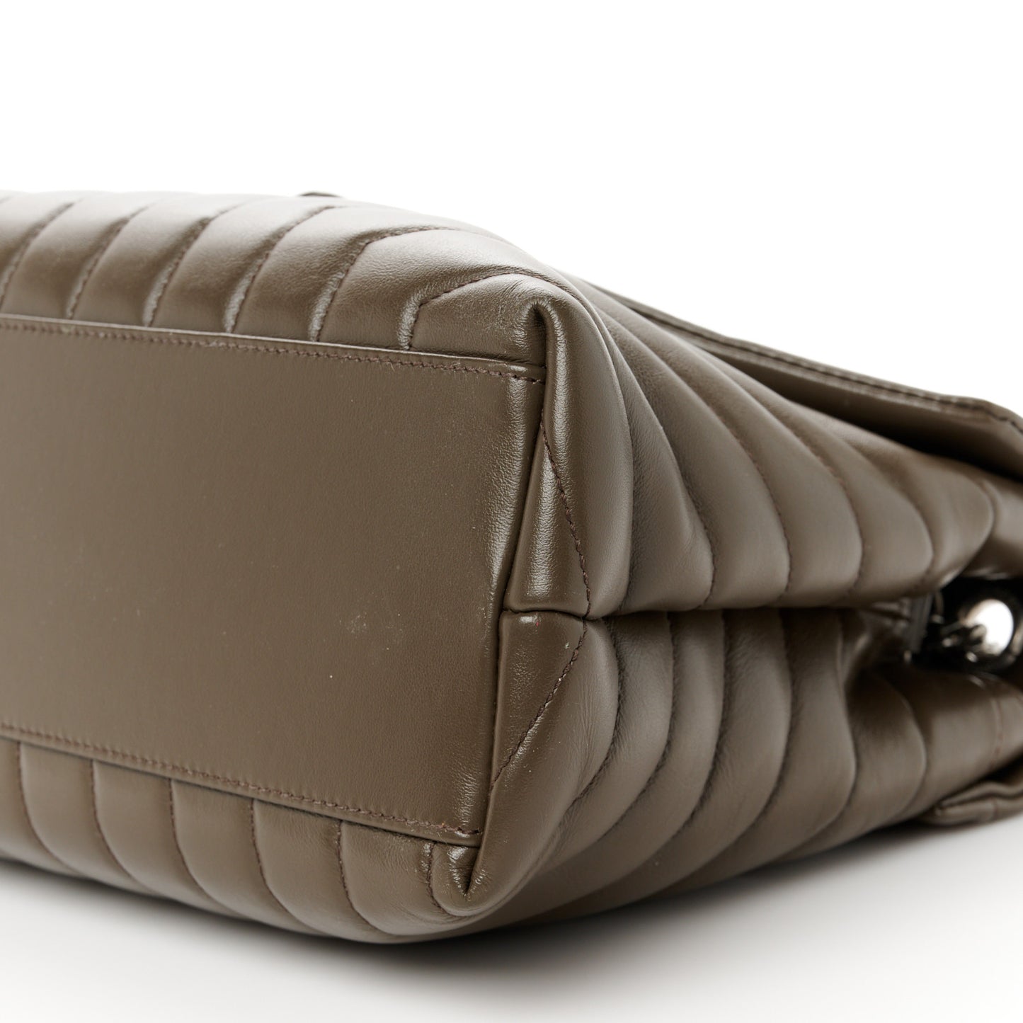 Calfskin Y Quilted Monogram Medium Loulou Chain Satchel Faggio