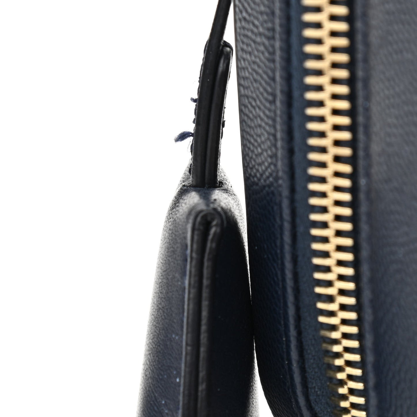 Caviar Quilted Medium CC Filigree Vanity Case Navy
