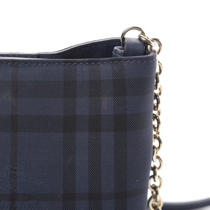 Burberry Overdyed Canvas Horseferry Check Baby Bucket Bag Blue Carbon 13 of 13