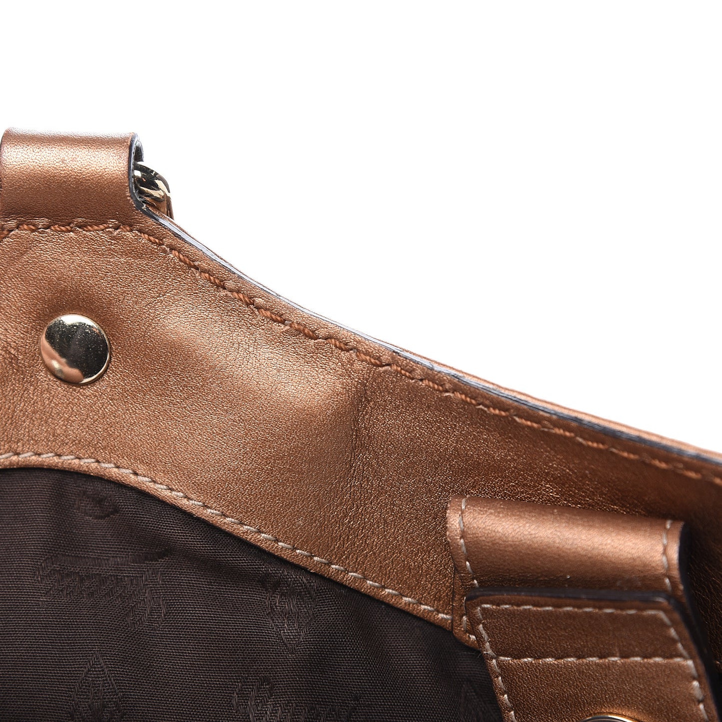 Metallic Guccissima Medium Sukey Tote Bronze