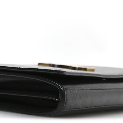 Saint Laurent Smooth Calfskin Tri-Metal Cassandre Wallet On Chain WOC Black 8 of 12