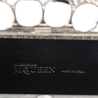 Alexander McQueen Lambskin Lace-Up Knucklebox Clutch Black 6 of 7