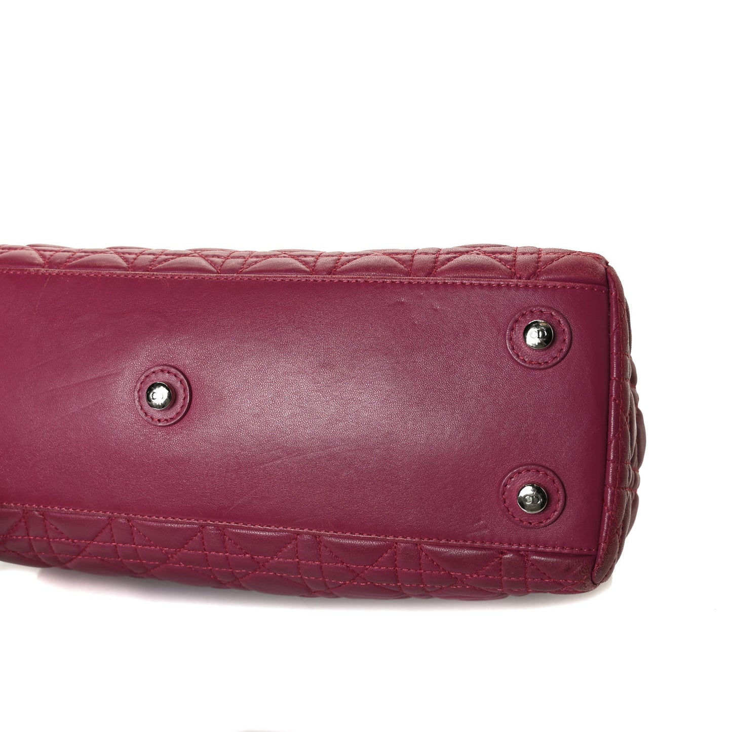 Lambskin Cannage Chri Chri Tote Fuchsia