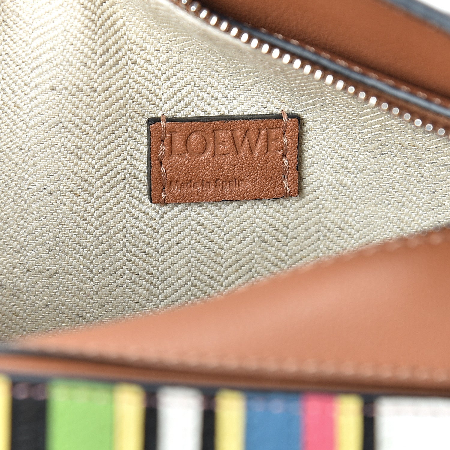 Loewe Calfskin Mini Fringe Puzzle Bag Pink Multicolor 6 of 11