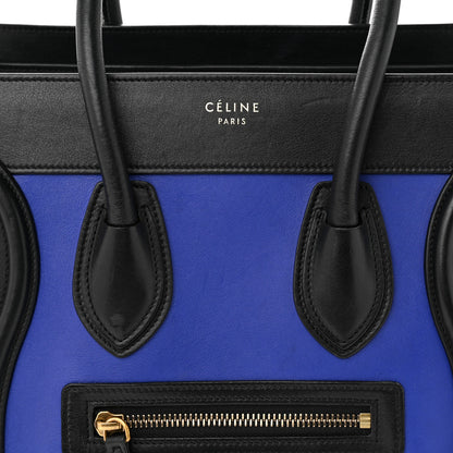 Celine Smooth Calfskin Micro Tri-Color Luggage Cobalt 7 of 10