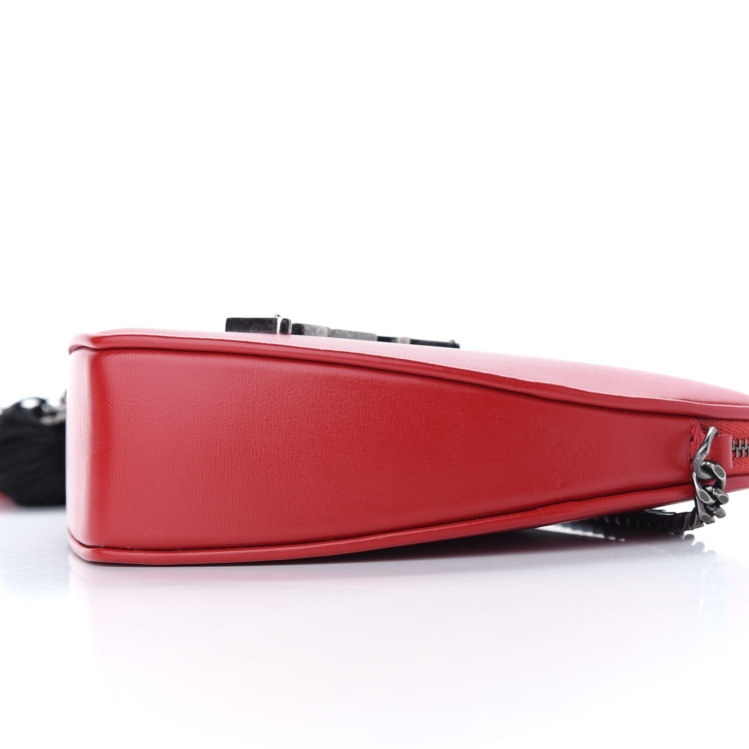 Saint Laurent Calfskin Heart Monogram Crossbody Red 8 of 8