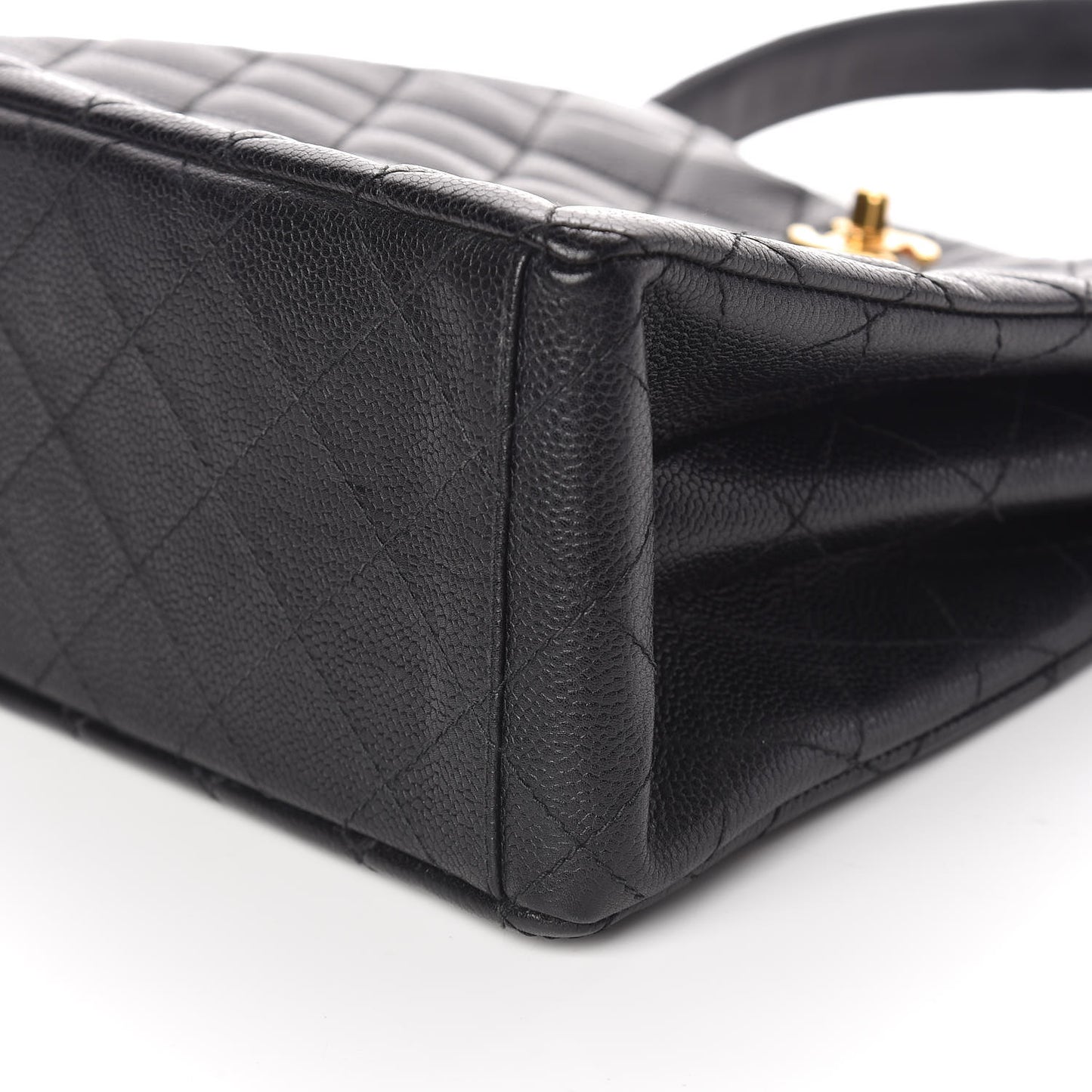 Caviar Quilted Shoulder Bag Black