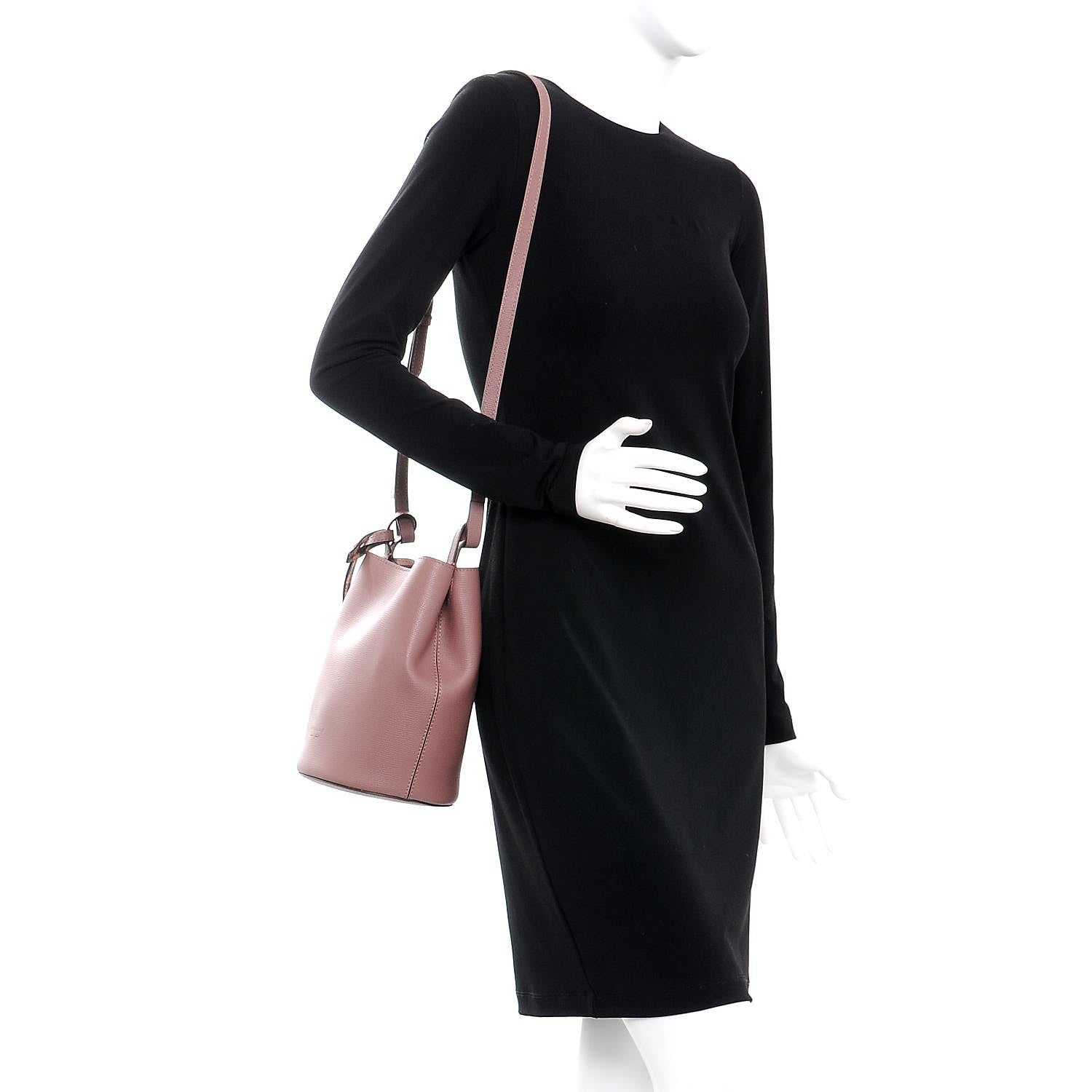 Burberry Calfskin Small Lorne Bucket Crossbody Light Elderberry 2 of 7