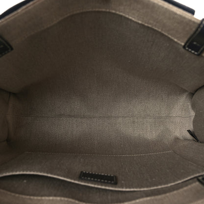 Chloe Linen Calfskin Medium Woody Ribbon Tote Black Blue 5 of 9