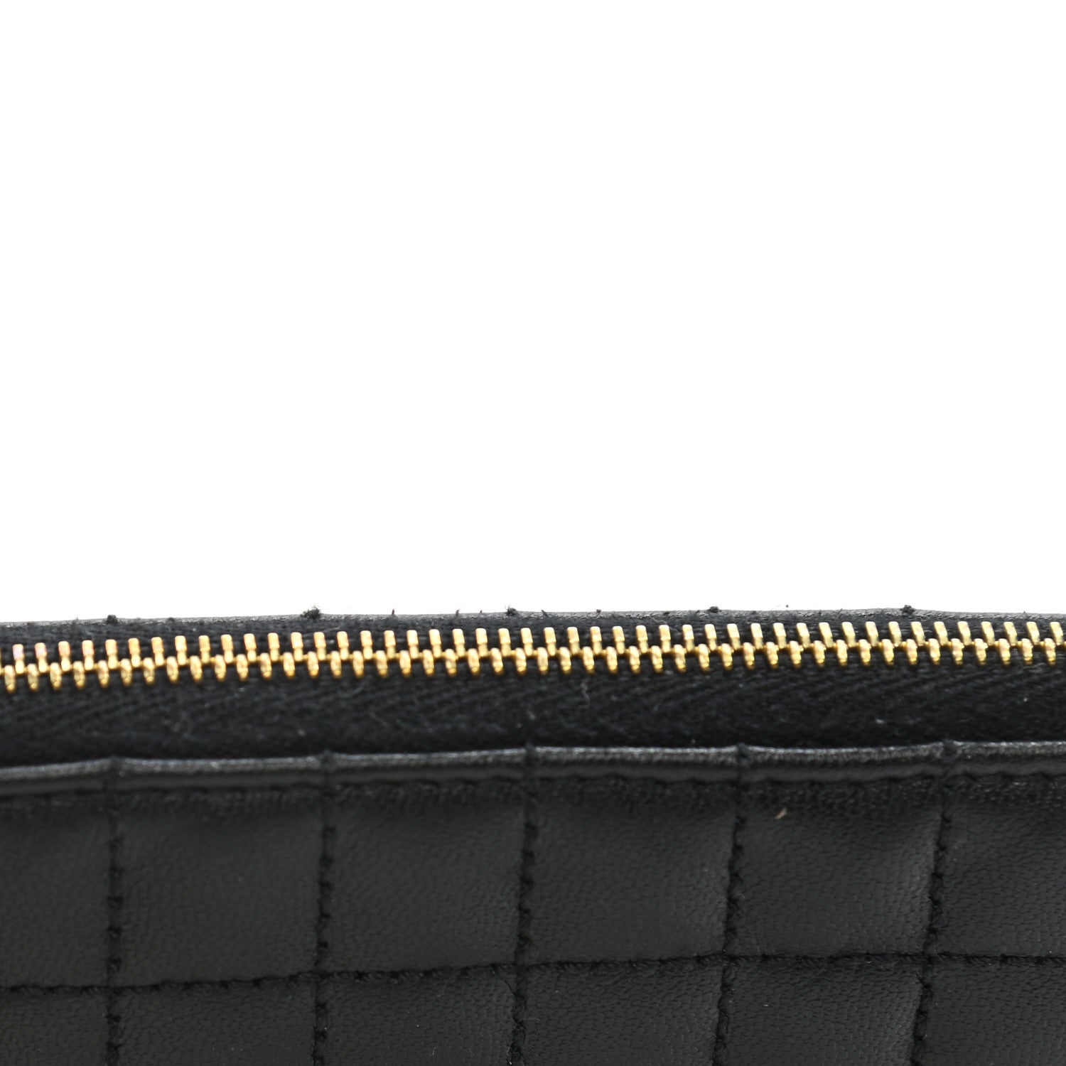 Celine Calfskin Quilted C Charm Coin Card Pouch Black 8 of 9