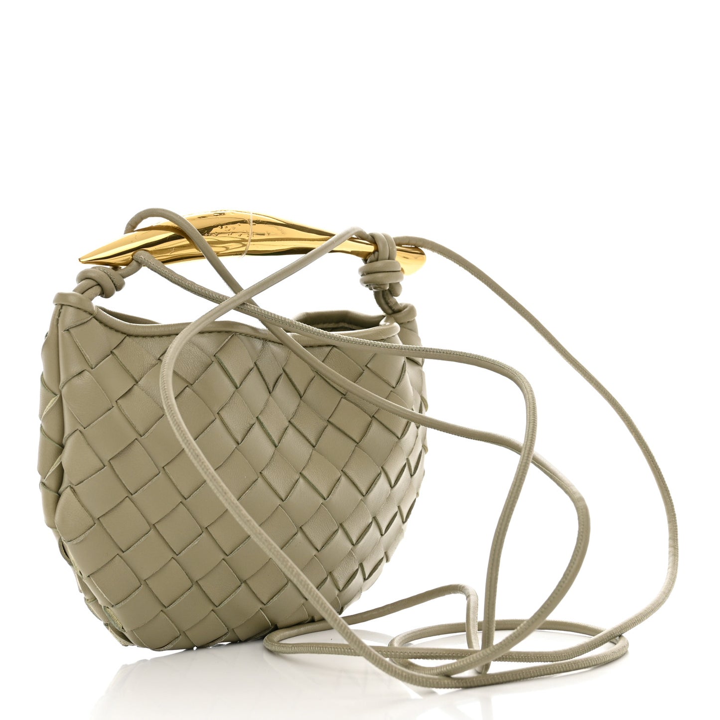 Nappa Intrecciato Mini Sardine Bag Travertine