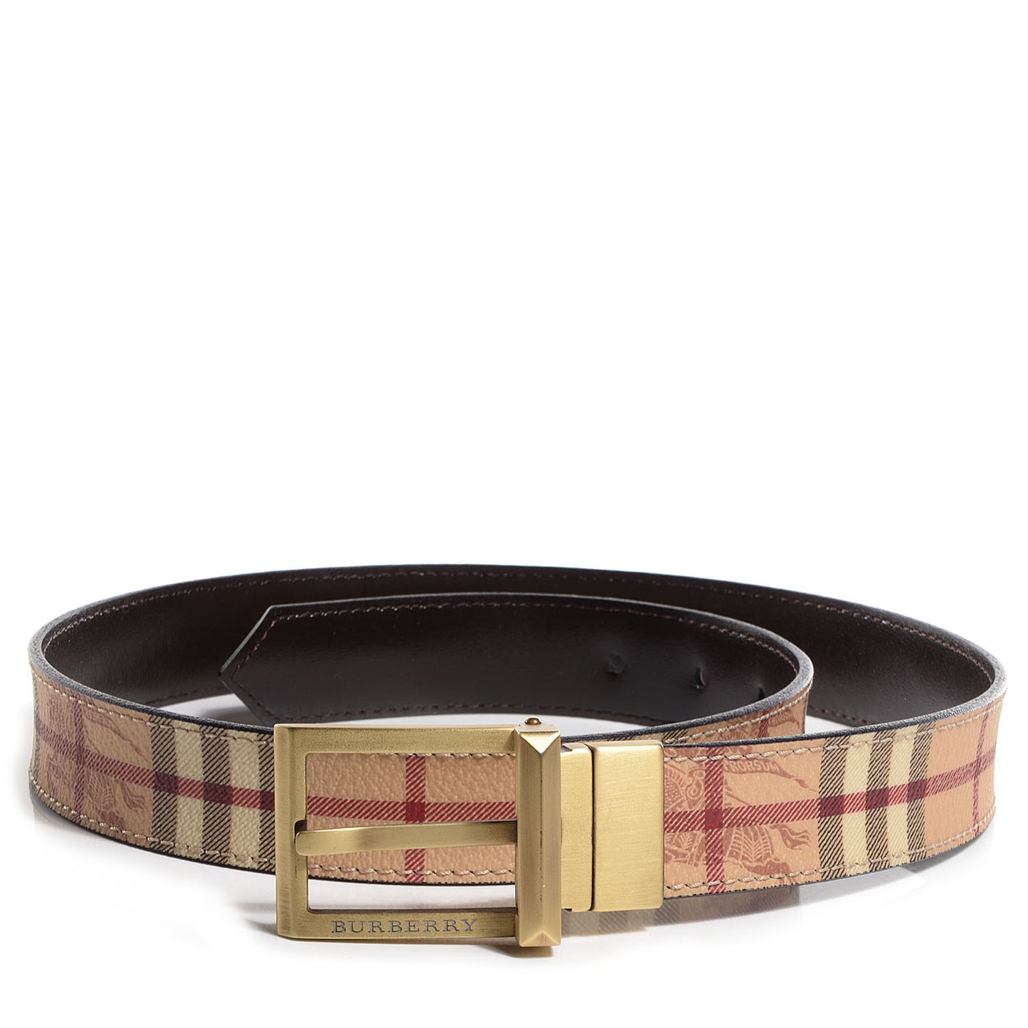 Haymarket Check Webster Reversible Belt 32 80 Brown