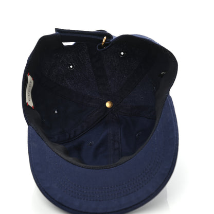 Gucci Cotton Moth Embroidered Baseball Hat 57 Navy 7 of 10