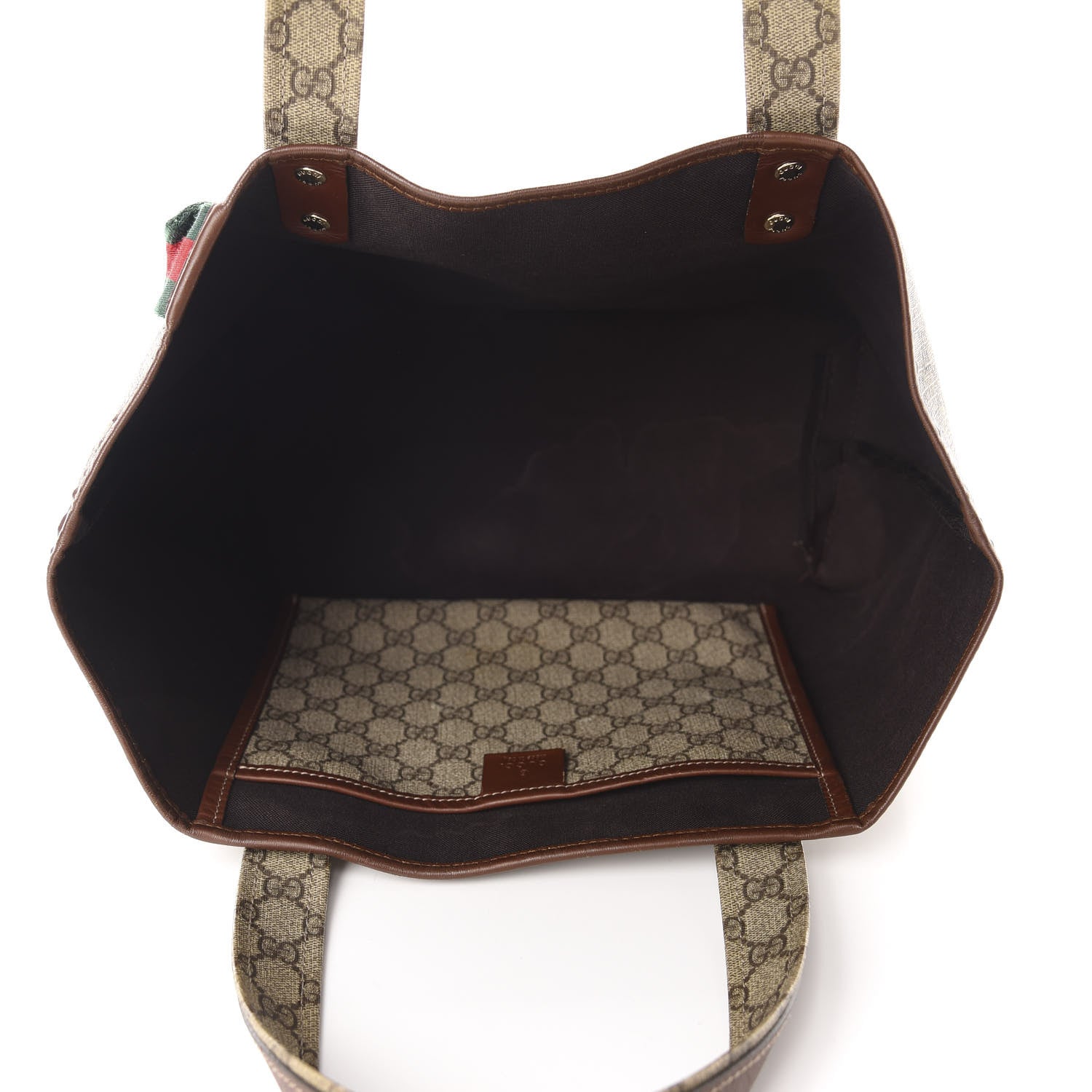 Gucci GG Plus Monogram Medium Signature Web Loop Tote Brown 5 of 14