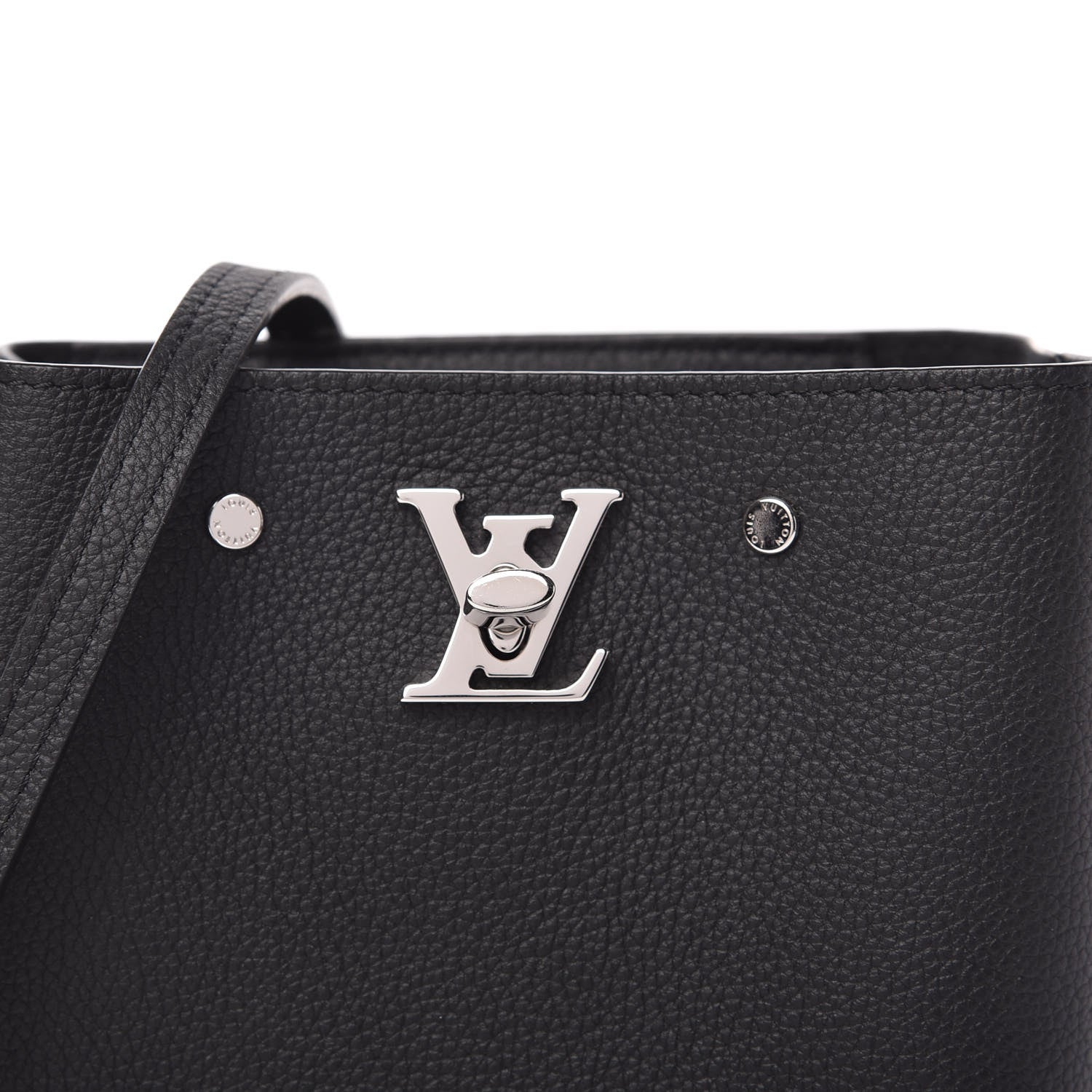 Louis Vuitton Calfskin Nano Lockme Bucket Black 10 of 10
