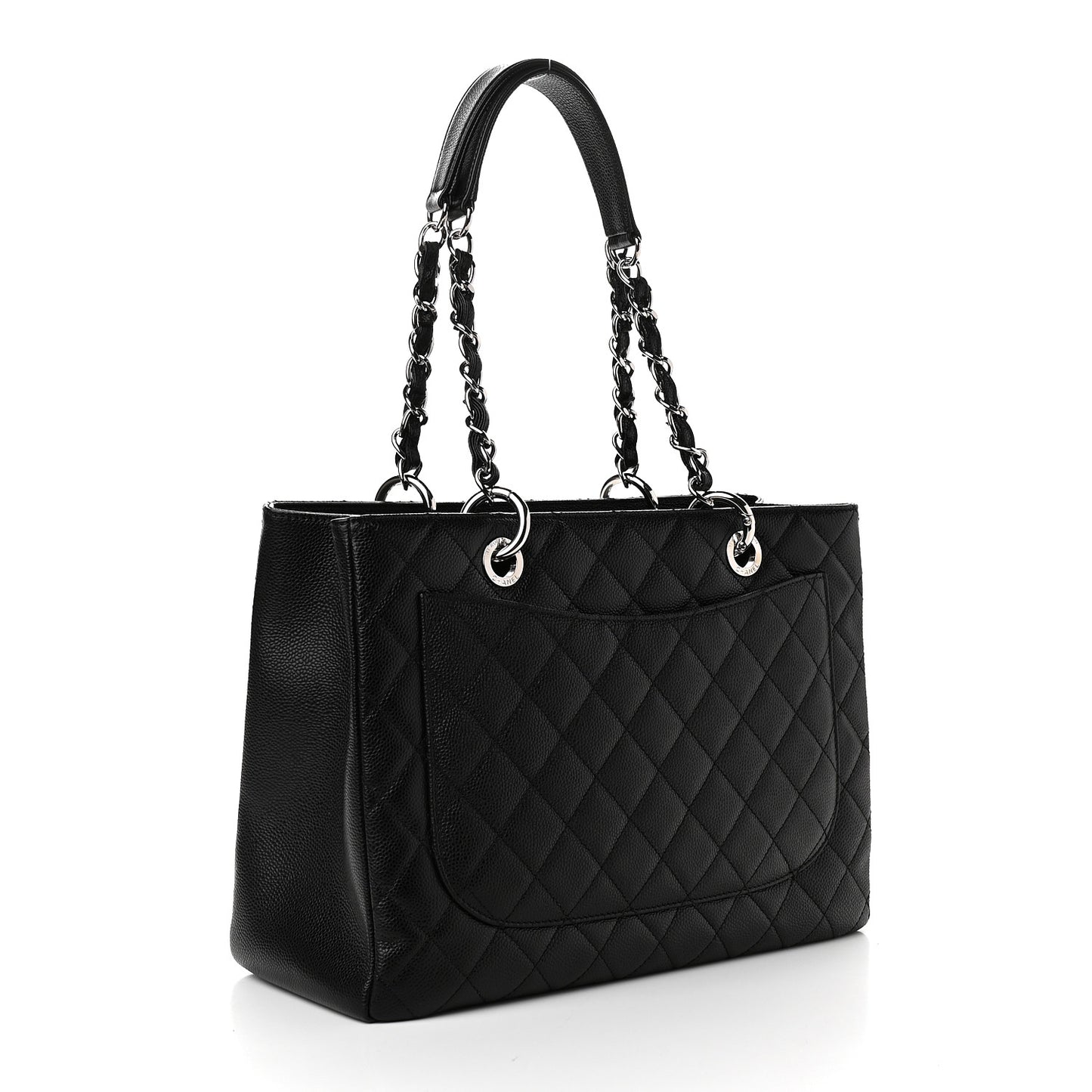 Caviar Quilted Grand Shopping Tote GST Black