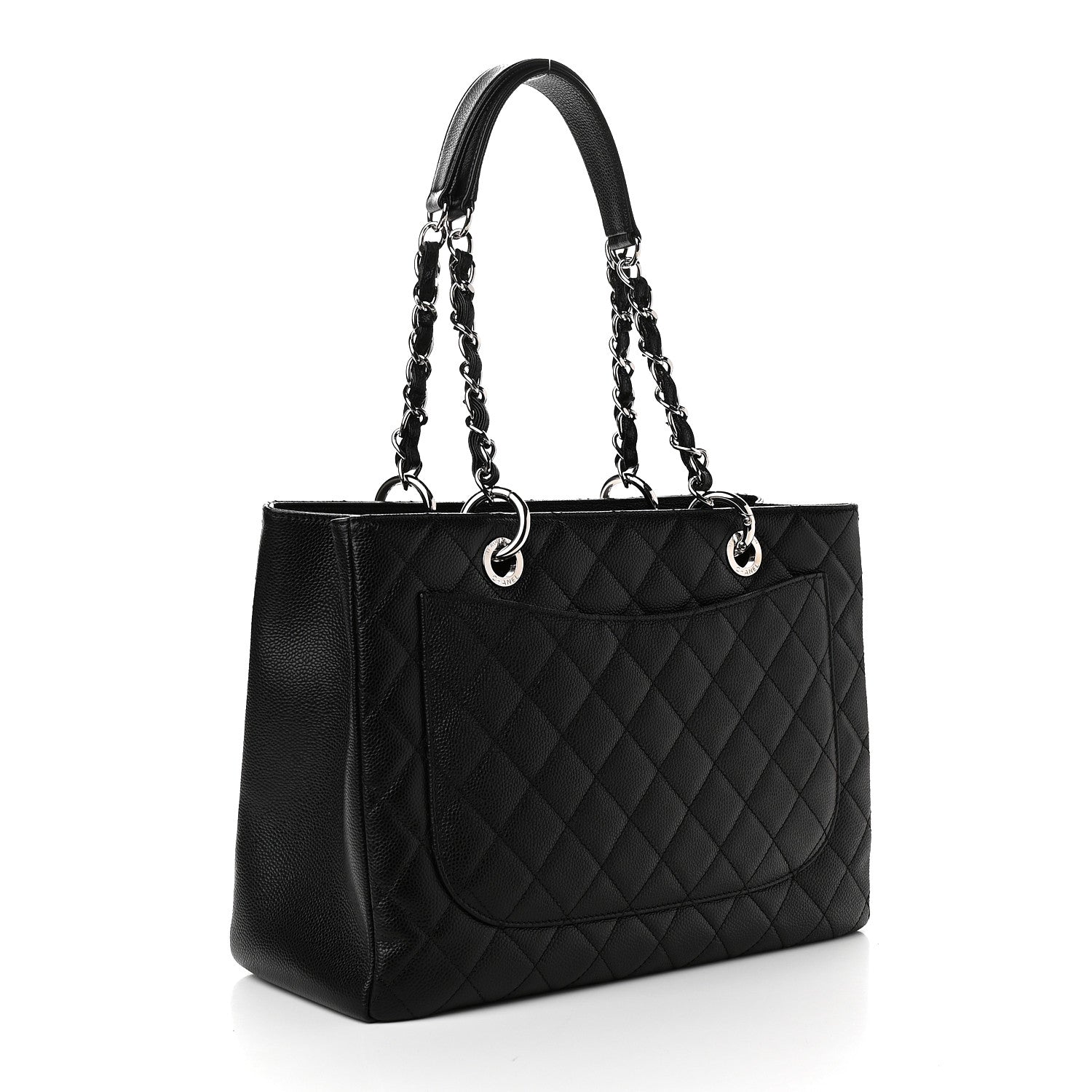 Chanel Caviar Quilted Grand Shopping Tote GST Black 3 of 9