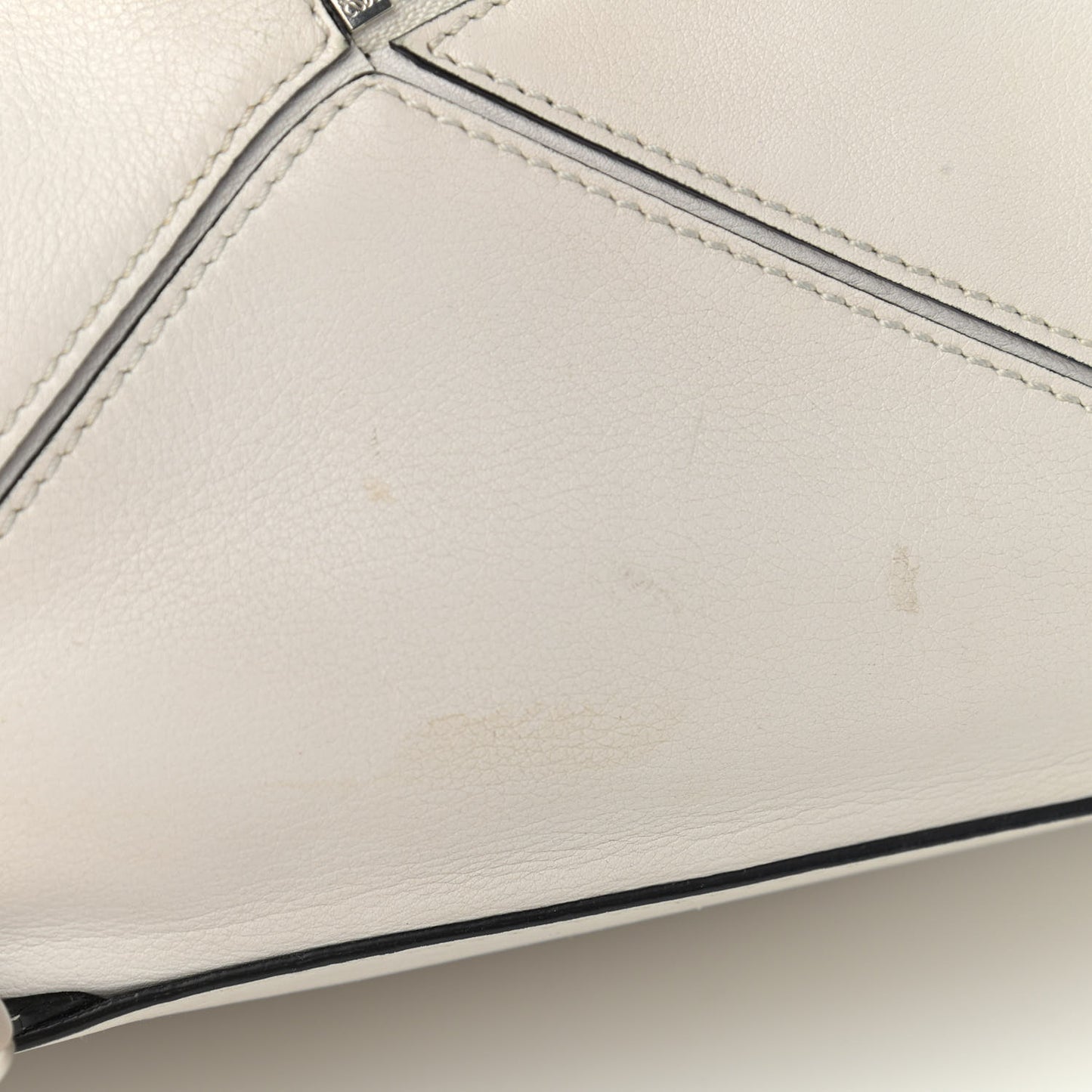 Calfskin Small Puzzle Bag White