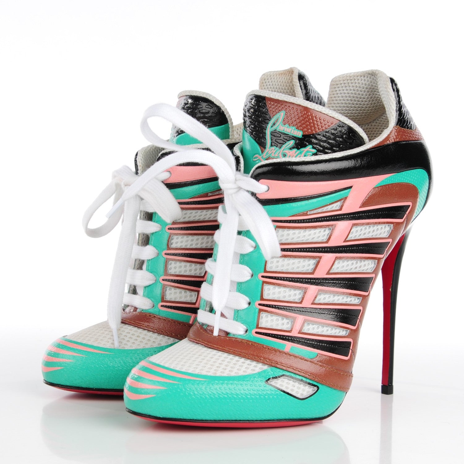 Christian Louboutin Kid Jazz Calfskin Boltina 120 Booties 38 Opaline Cuoio 3 of 7