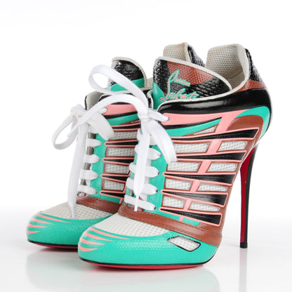 Christian Louboutin Kid Jazz Calfskin Boltina 120 Booties 38 Opaline Cuoio 3 of 7