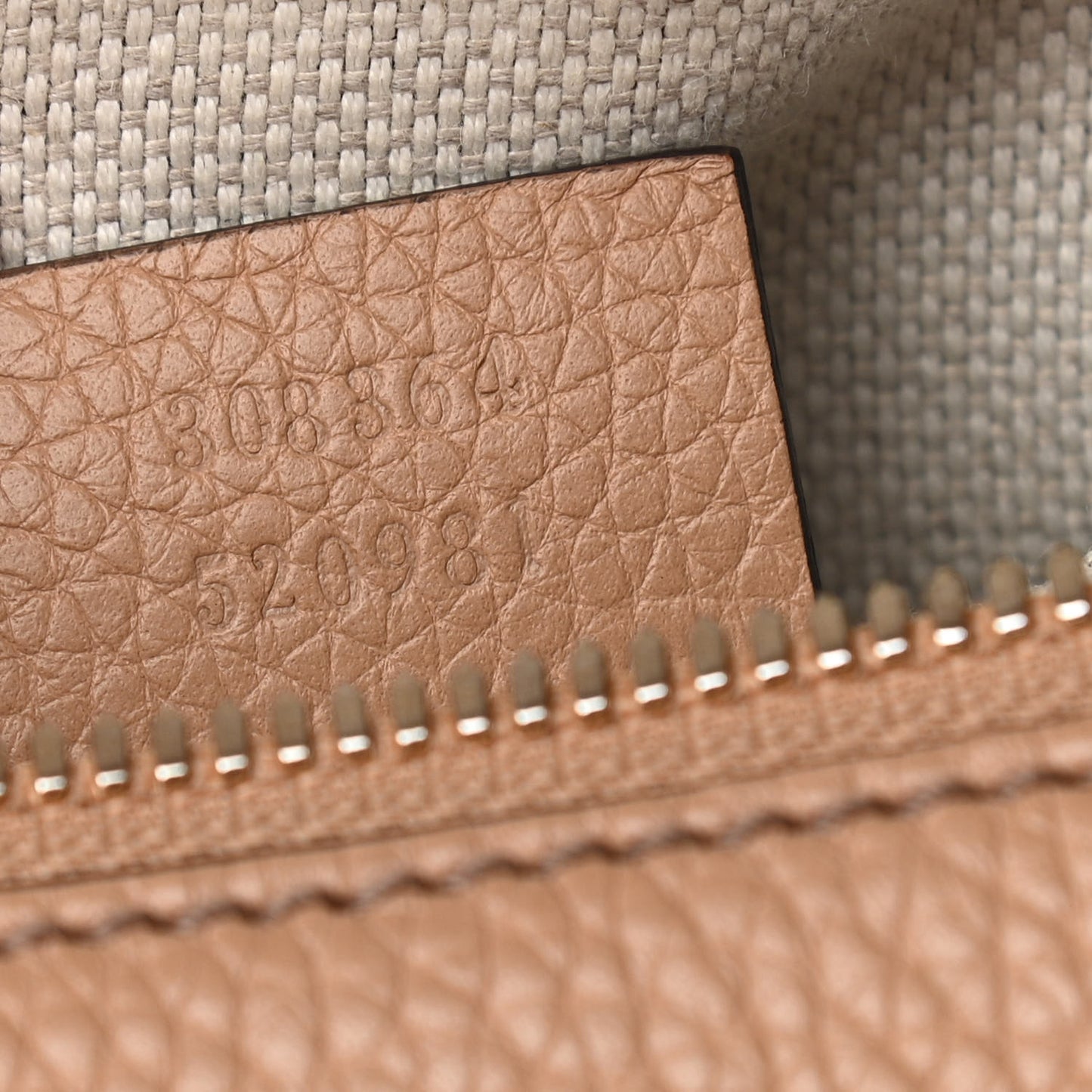 Pebbled Calfskin Small Soho Disco Bag Camelia