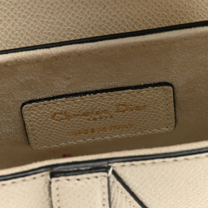 Christian Dior Grained Calfskin Mini Saddle Bag White 7 of 12