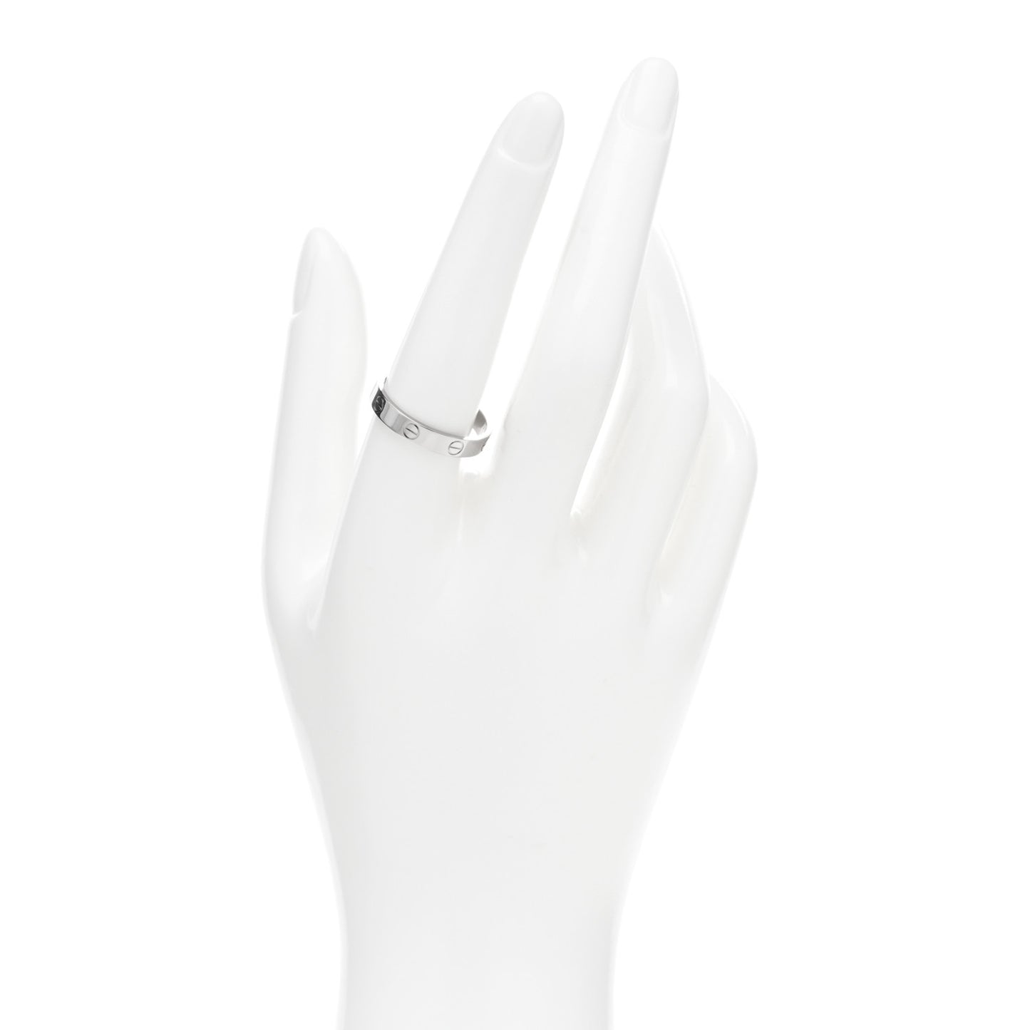 18K White Gold 3.5mm LOVE Wedding Band Ring 59 8.75