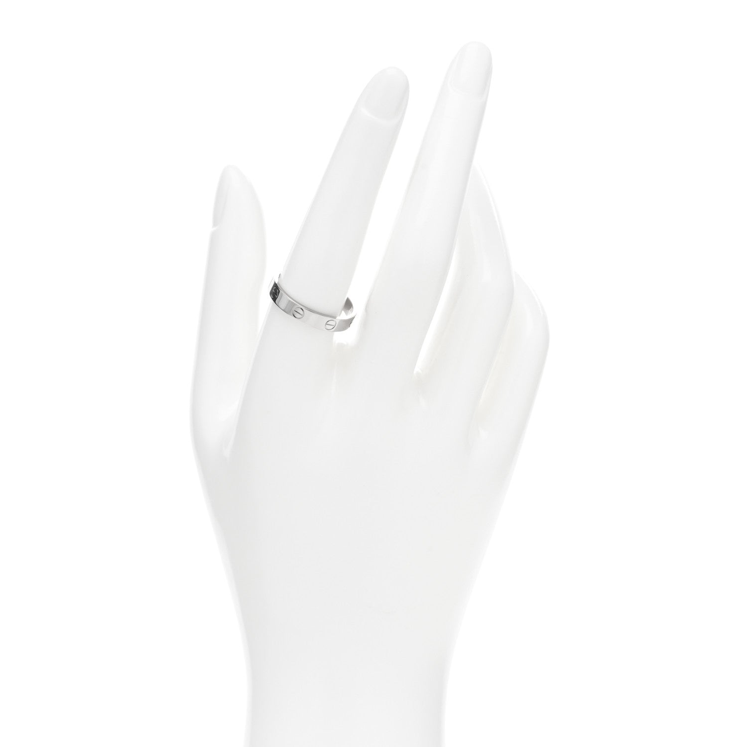 Cartier 18K White Gold 3.5mm LOVE Wedding Band Ring 59 8.75 2 of 5