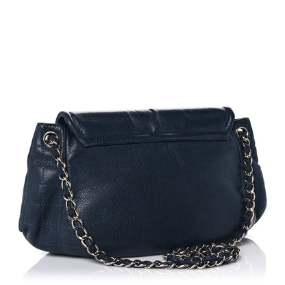 Chanel Caviar Half Moon Large Flap Navy 2 of 11