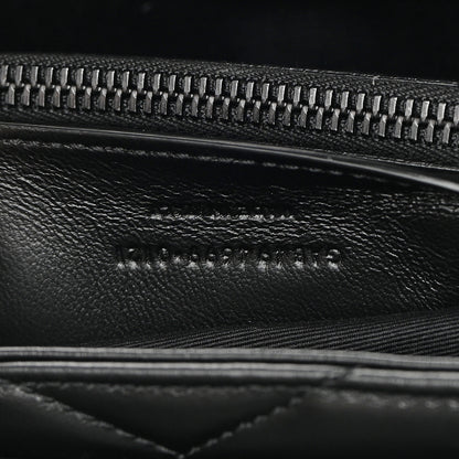 Saint Laurent Calfskin Y Quilted Monogram Monochrome Small Loulou Chain Satchel Black 7 of 10