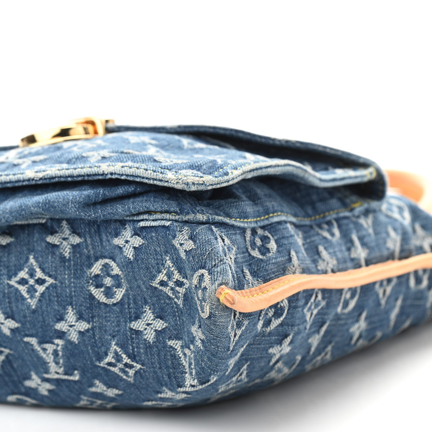 Louis Vuitton Monogram Denim Sac Plat Blue 9 of 11