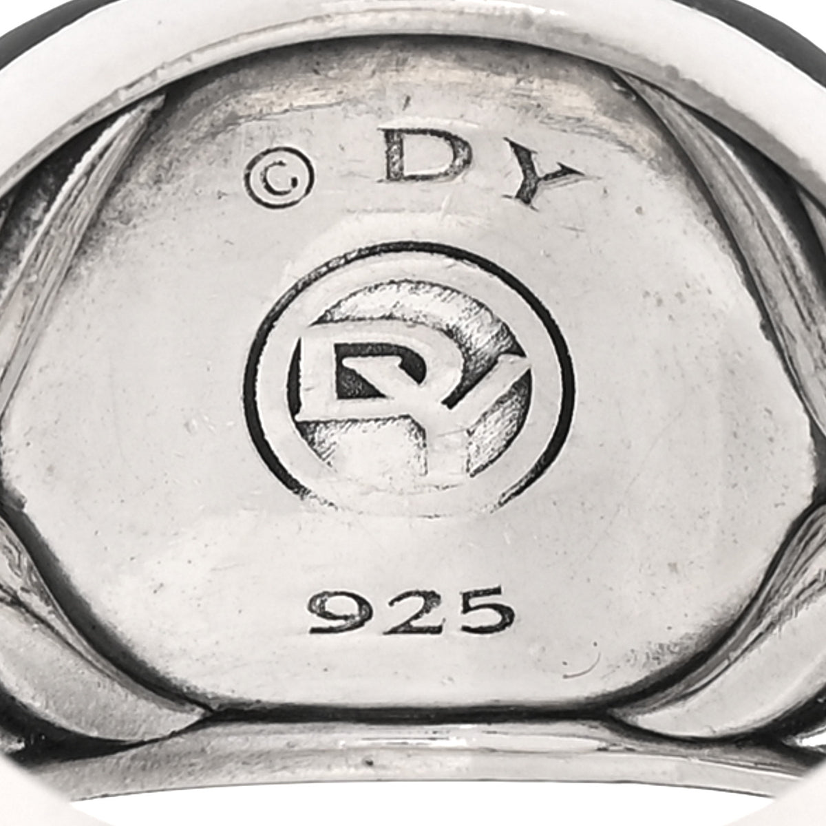 David Yurman Sterling Silver Pietersite Mens Cable Signet Ring 65 11.25 5 of 5