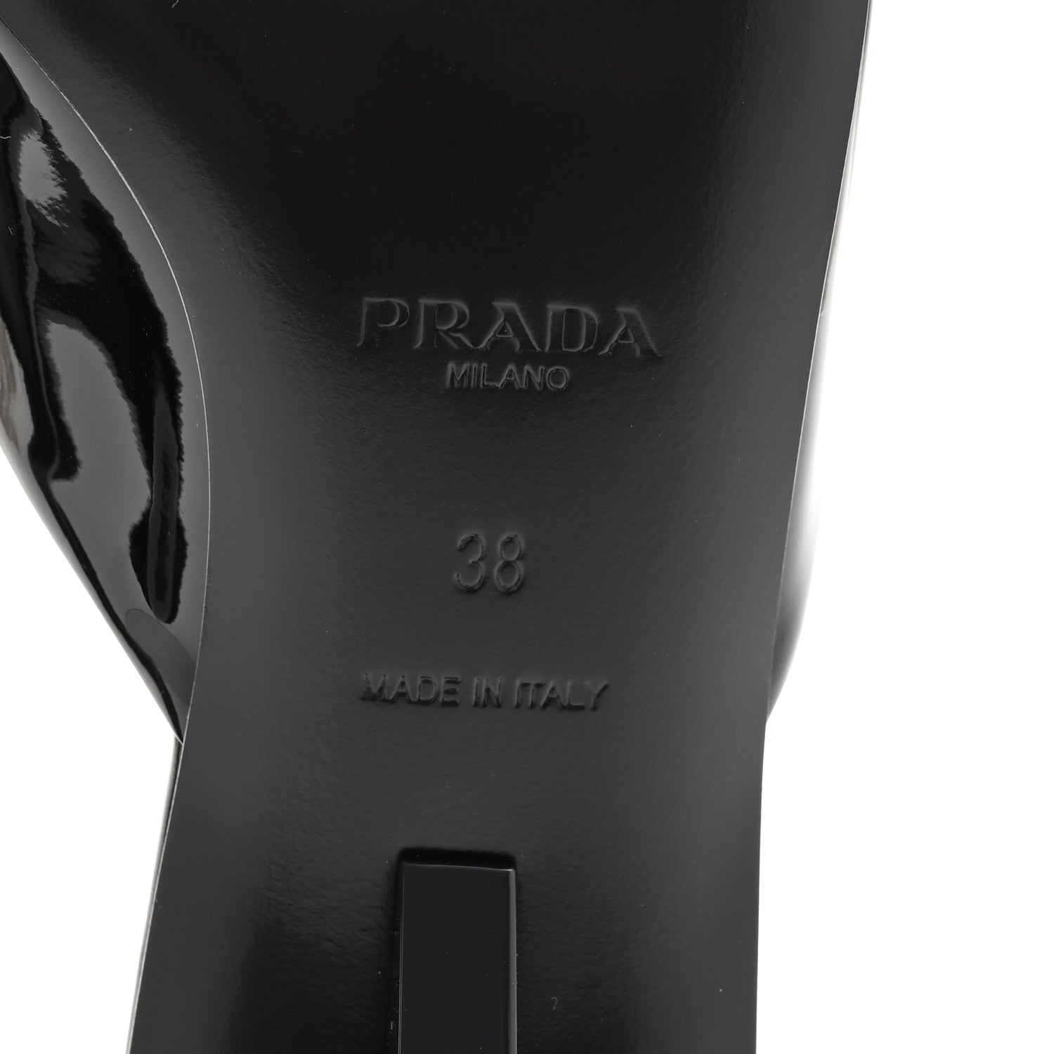 Prada Patent Modellerie Mules 38 Black 7 of 9