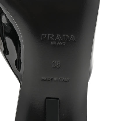 Prada Patent Modellerie Mules 38 Black 7 of 9