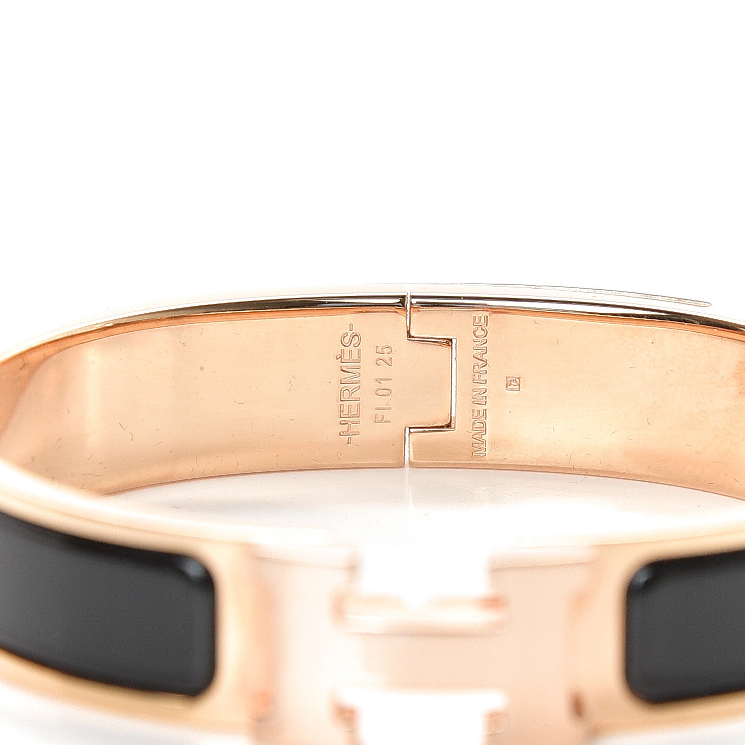 Hermes Enamel Narrow Clic Clac H Bracelet PM Black 3 of 4