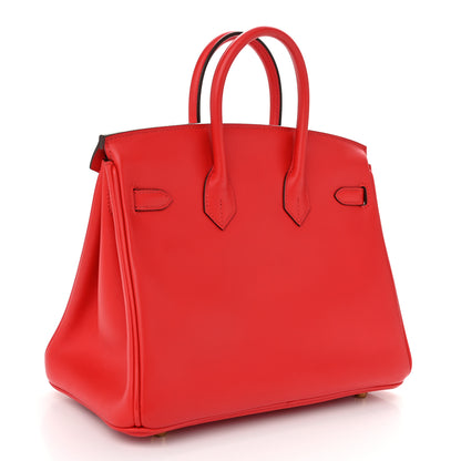 Hermes Swift Birkin 25 Rouge De Coeur 3 of 13