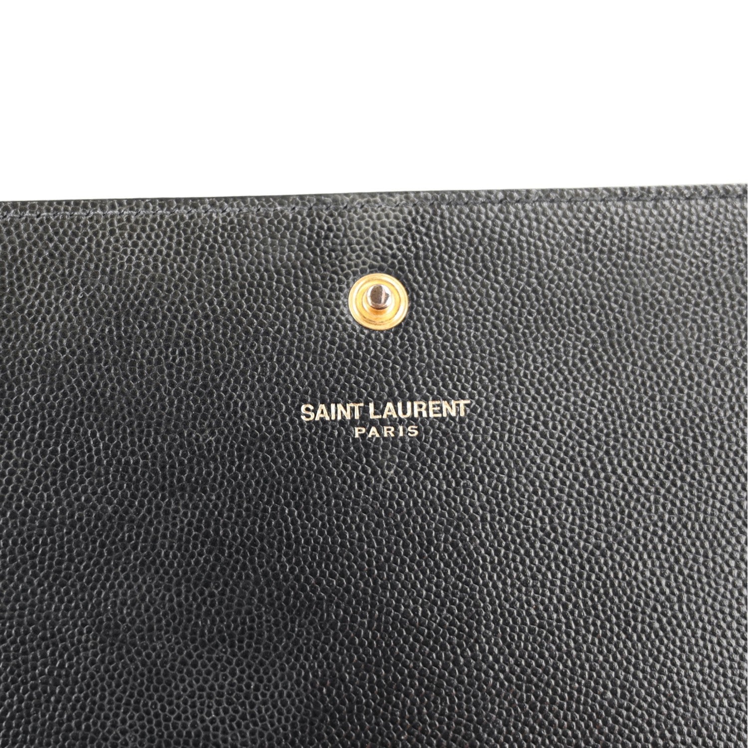 Saint Laurent Grain De Poudre Star Studded Monogram Wallet on Chain Black 6 of 10