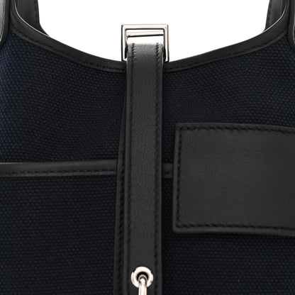 Hermes Toile Goeland Swift Cargo Picotin Lock 18 Bleu Marine 8 of 11