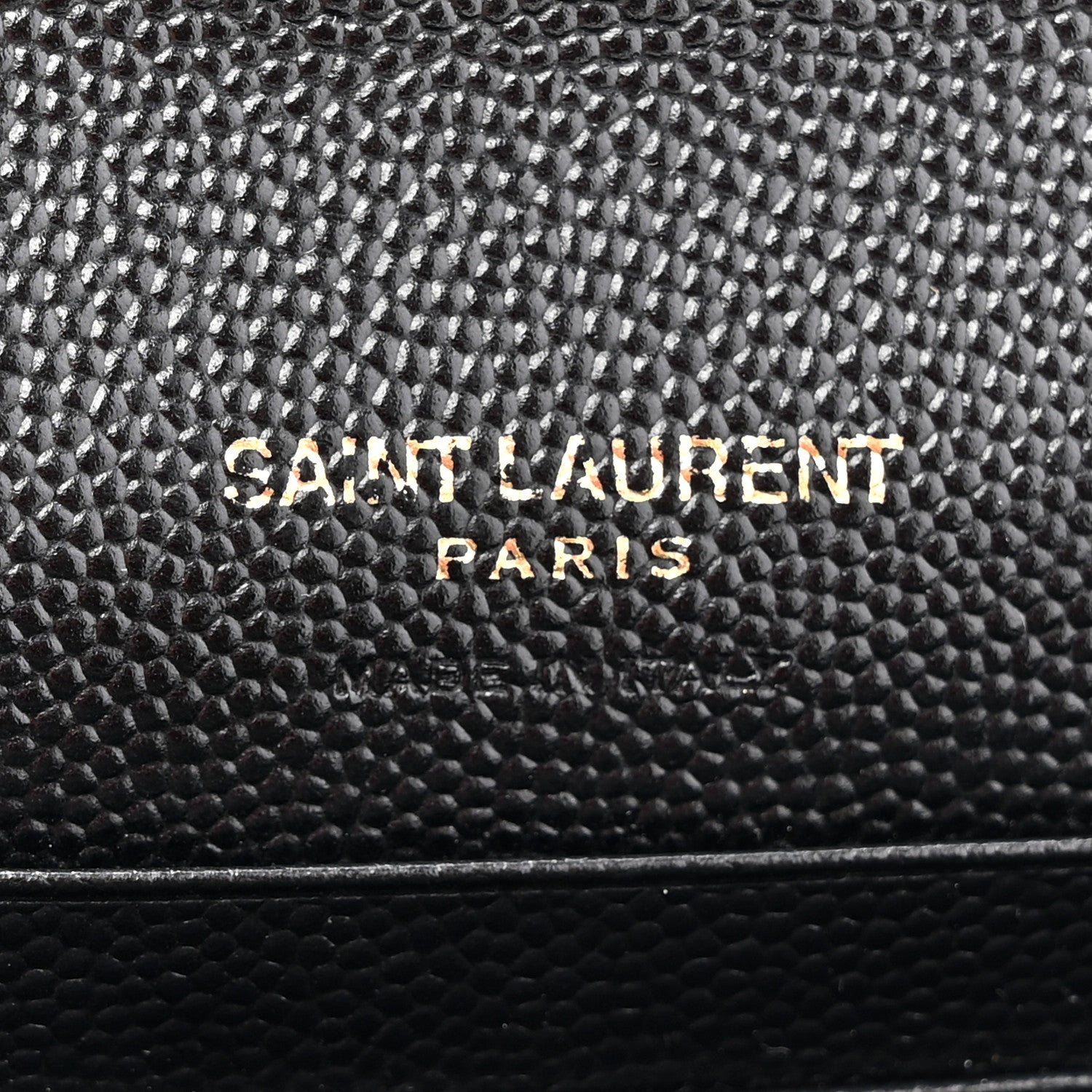 Saint Laurent Grain De Poudre Matelasse Chevron Small Monogram Envelope Wallet Black 6 of 9