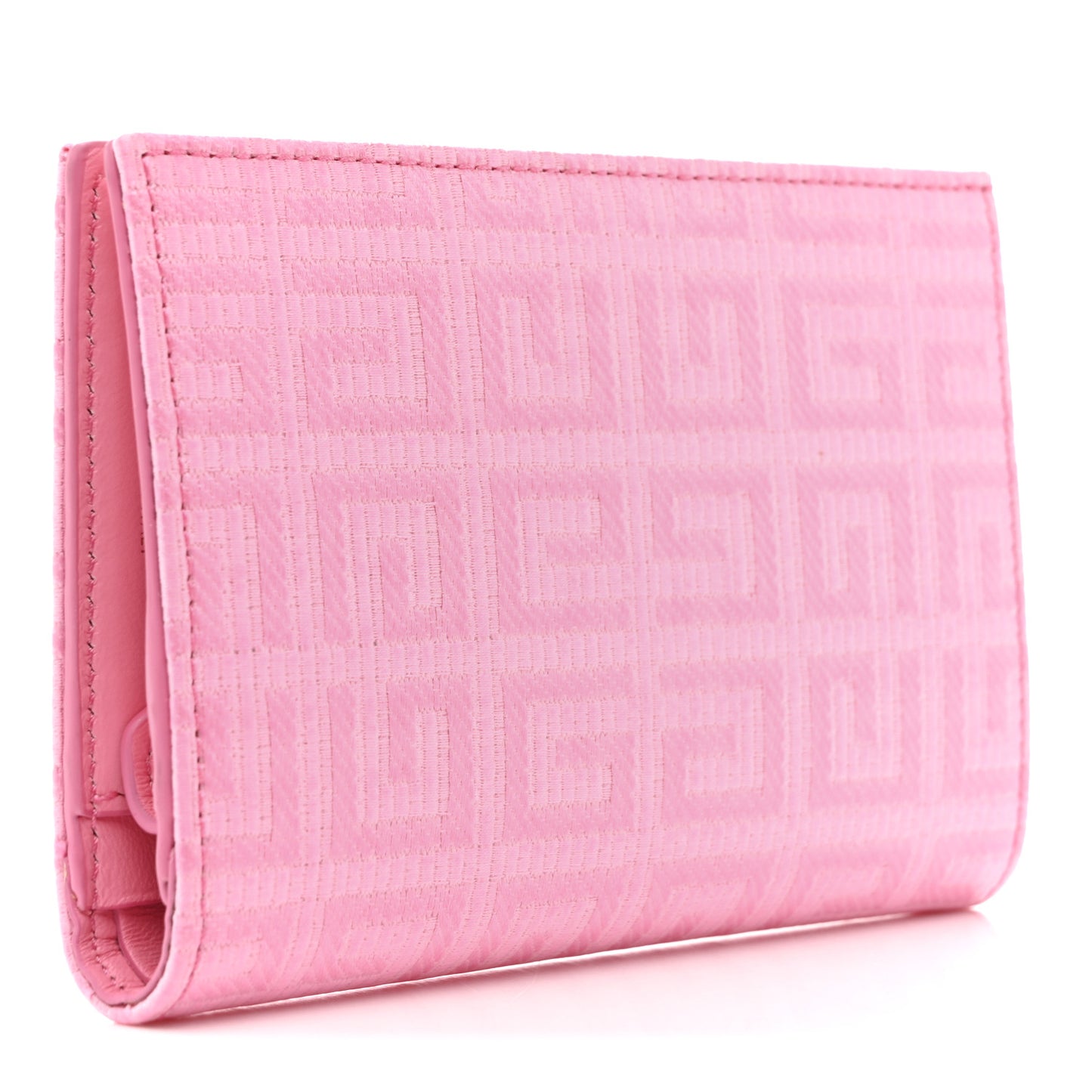 Embroidered Canvas 4G Logo G-Cut Bi-Fold Wallet Bright Pink
