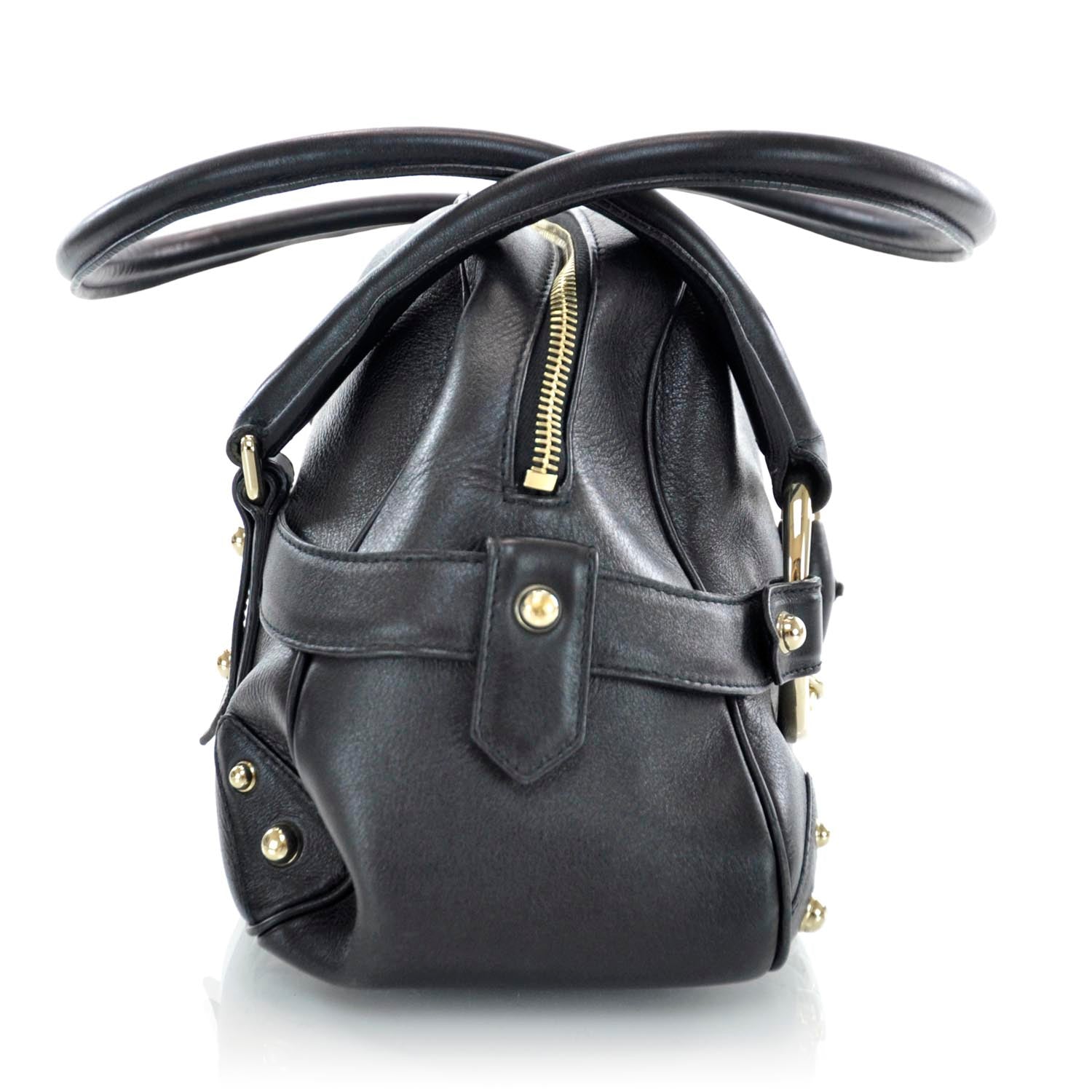 Gucci Leather Large Horsebit Chain Bag Black 6 of 9