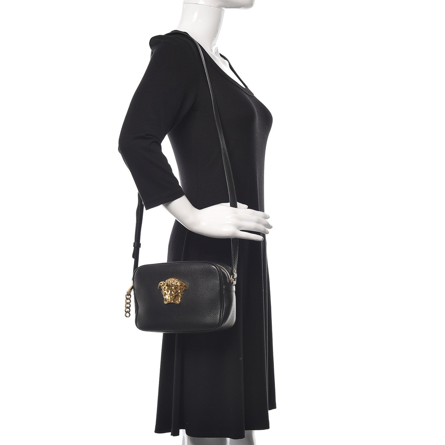 Calfskin Palazzo Camera Bag Black